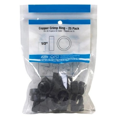 Nibco Nibco PX80915R25 0.5 in. OD Pex Copper Crimp Ring - 4092987